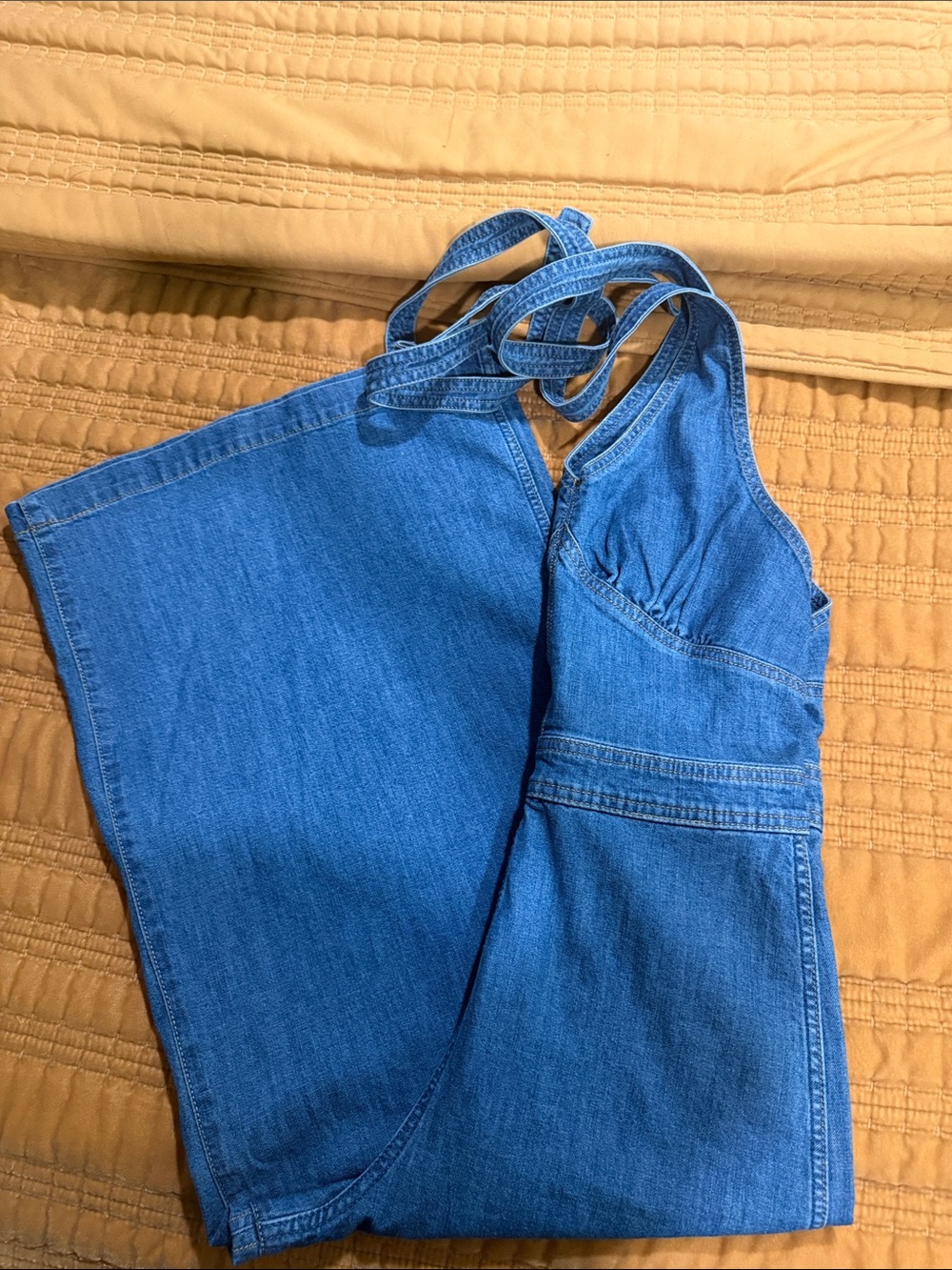 BNWT Wrangler Blue Denim Women's Jeans Jumpsuit XS